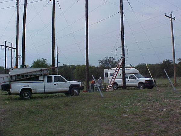 OPGW work performed in 2006 for KAMO POWER in Oklahoma.