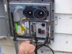 Closeup of one of the Alcatel ONT units being used by Foothills Telephone in Eastern KY.